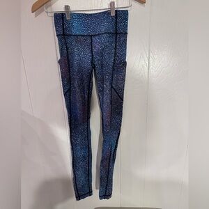 lululemon athletica Blue and Purple Speckled Performance Leggings